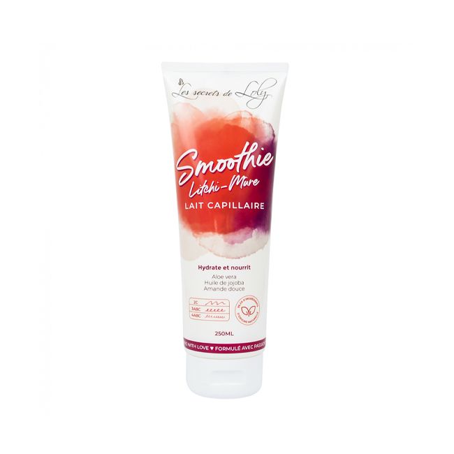 Lait hydratant cheveux Smoothie Litchi Mûre Les Secrets de Loly