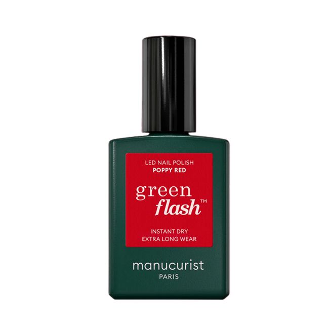 Manucurist's nail polish LED Green Flash Poppy Red