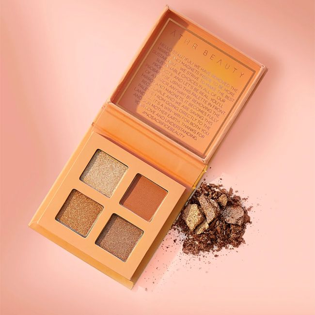 Athr Beauty's Mini Citrine Crystal Quad Eye palette Lifestyle