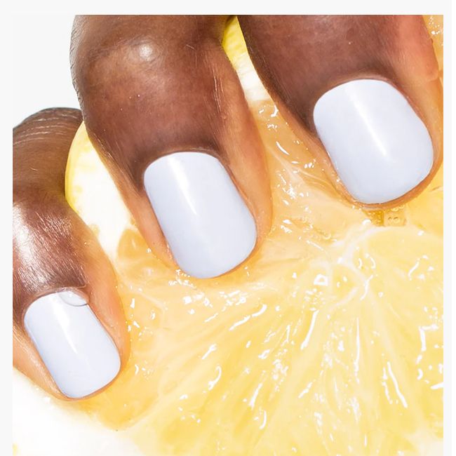 Gitti Powder Blue plant-based nail polish lifestyle