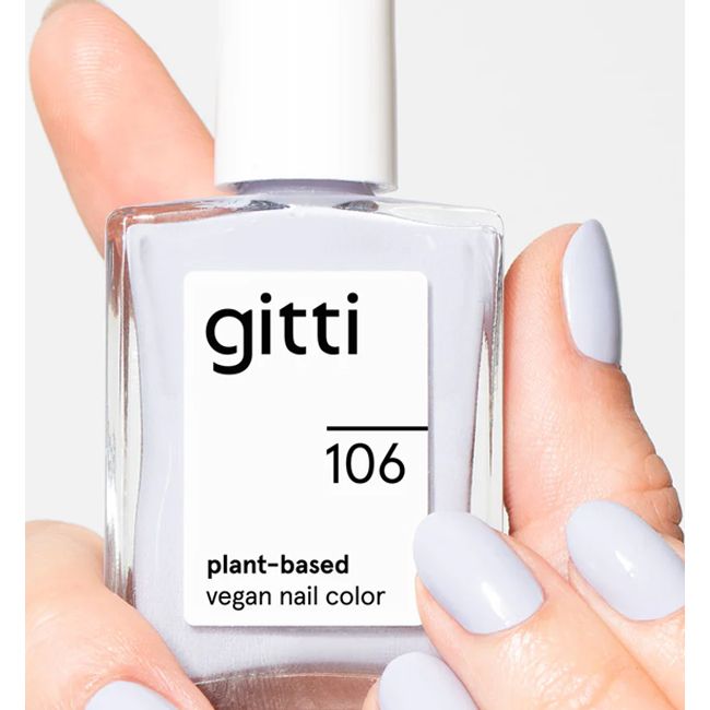 Gitti Powder Blue plant-based nail polish packaging