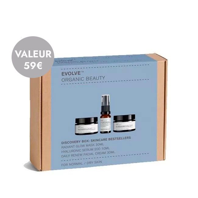 Coffret beauté skincare bestsellers Evolve Beauty