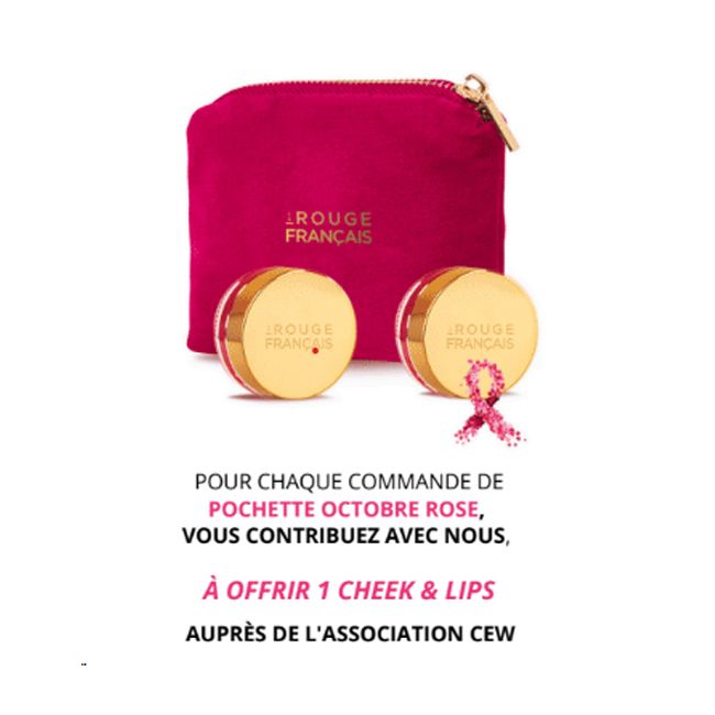 Coffret lèvres Trousse Octobre Rose Le Rouge Français Cosmétique