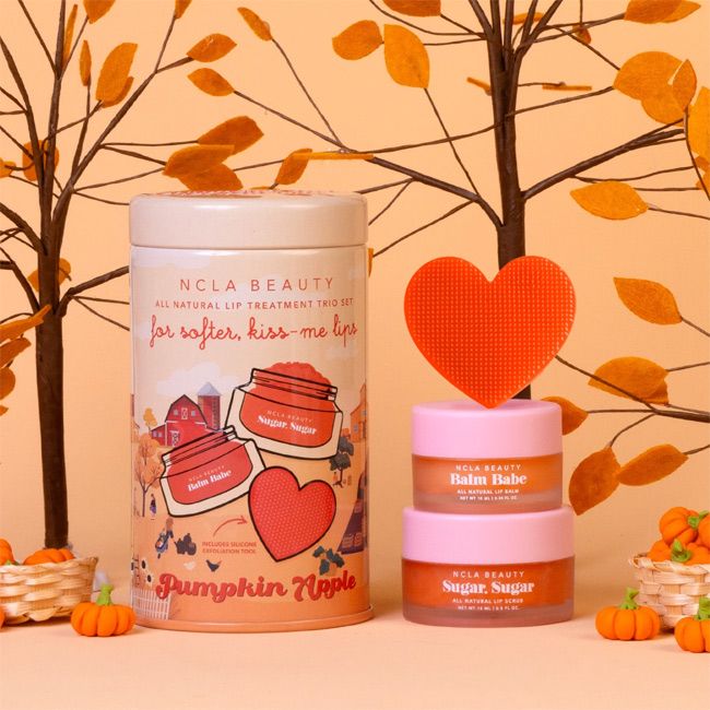 NCLA Beauty's Pumpkin Apple treatment set Lifestyle