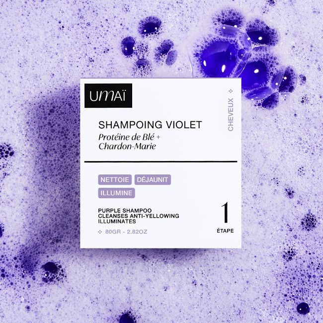 Umaï's natural purple shampoo Packaging