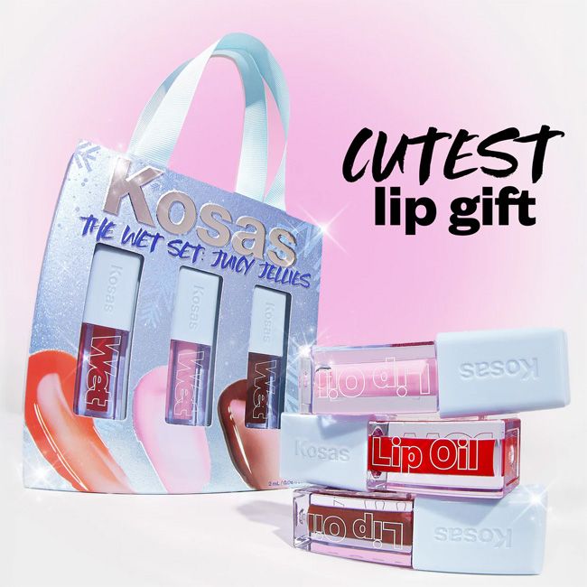 Kosas's Wet Lip Oil Juicy Jellies set Lifestyle