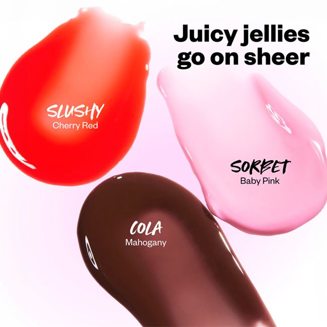 Kosas's Wet Lip Oil Juicy Jellies set Texture