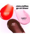 Kosas's Wet Lip Oil Juicy Jellies set Texture