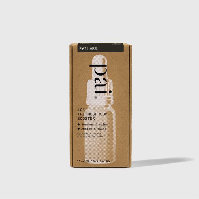 Pai Skincare's Tri-Mushroom Super Soothing Booster Packaging