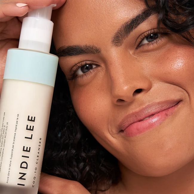 Indie Lee's CoQ10 natural face Cleanser Model