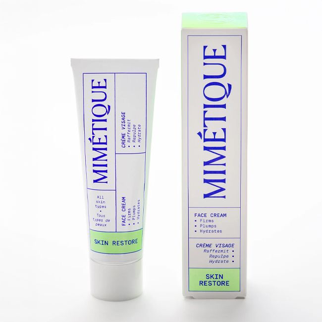 Mimétique's Skin Restore natural face cream Packaging