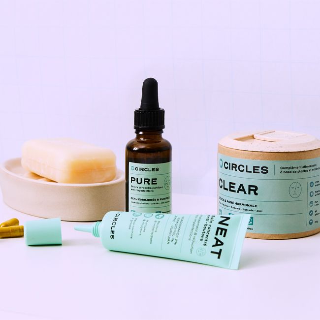 Circles' Pure organic anti-imperfection serum acne routine