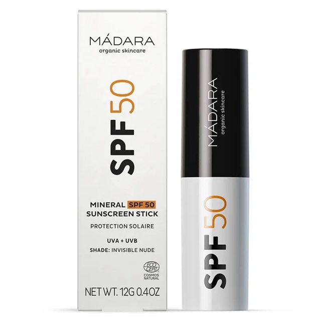 Madara Cosmetics' Organic Sunscreen Stick SPF 50 Packaging