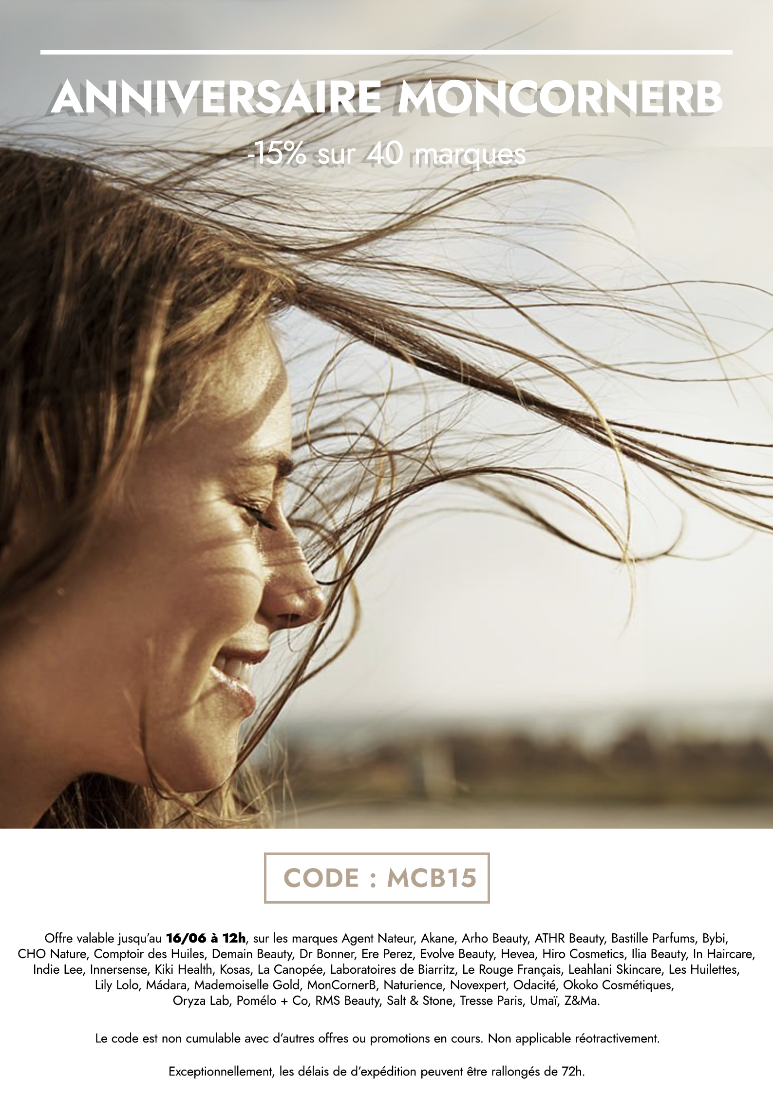 Offre Cosmétique Bio 15 ans MonCornerB